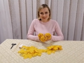 Мастер-класс по изготовлению роз из кленовых листьев ОКД &quot;Вишневский Дом культуры&quot;